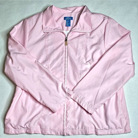 Vintage Koret Women XL Sport Pink Zip-Up Jacket & Pants Tracksuit Set READ - Picture 2 of 16